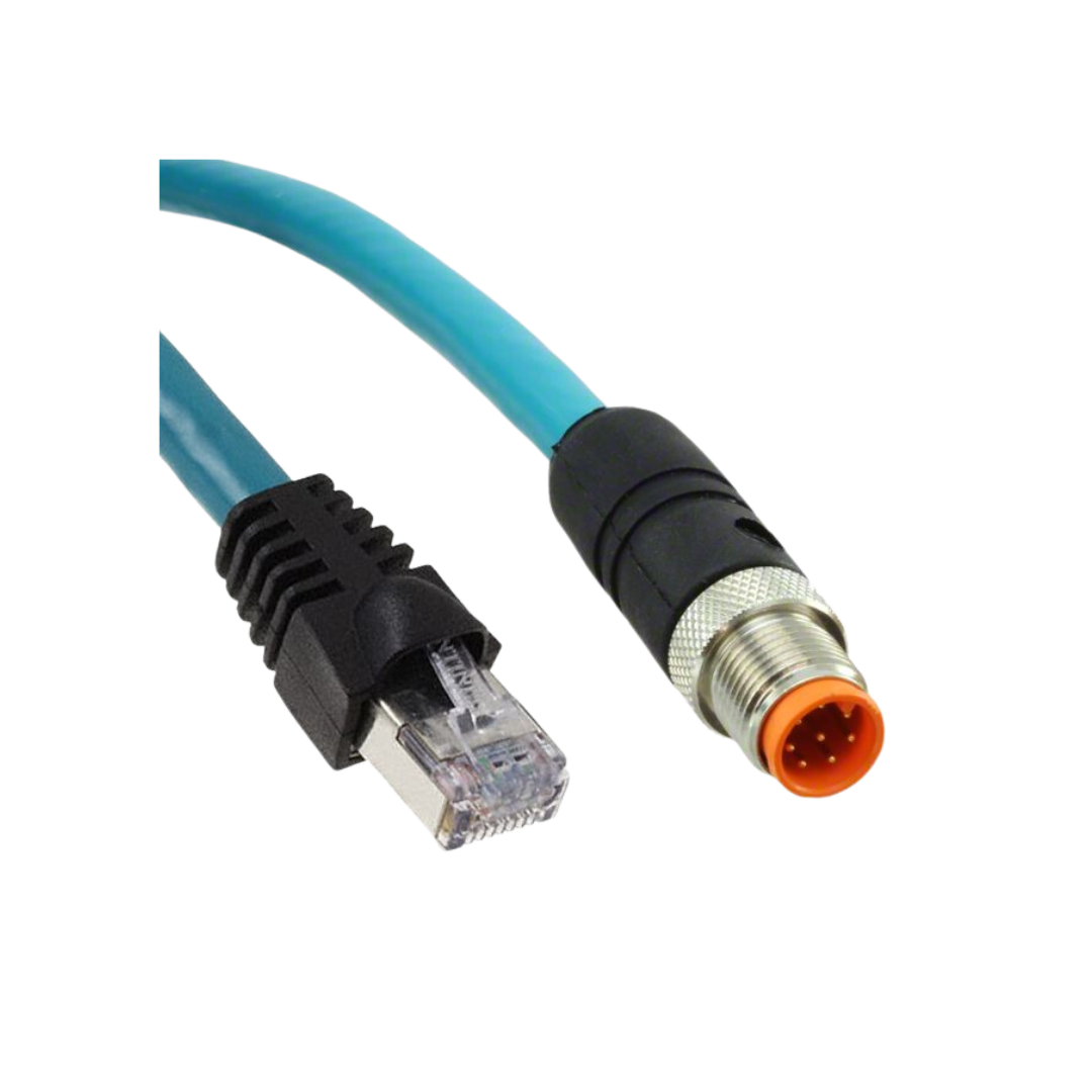 M12 Industrial Ethernet Double-ended cord set Female Receptacle - RJ45 (1)